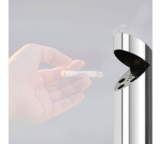 Asbak BRASQ wand AT200 RVS