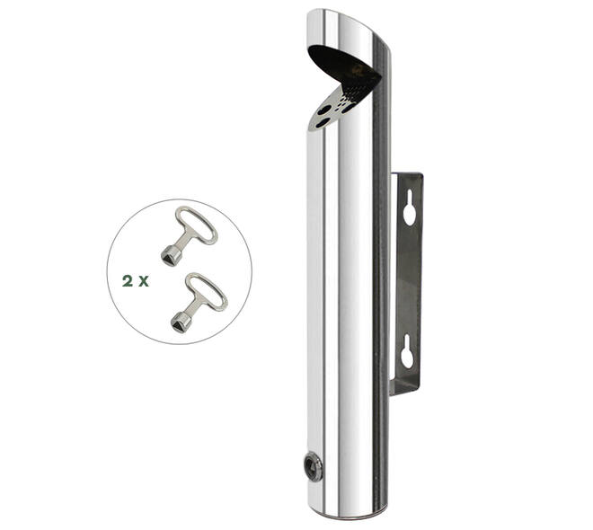 Asbak BRASQ wand AT200 RVS