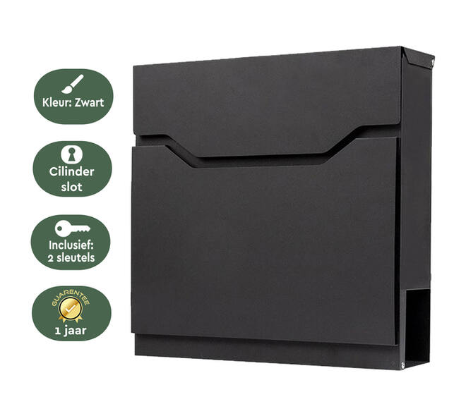 Brievenbus BRASQ PB300 Premium zwart