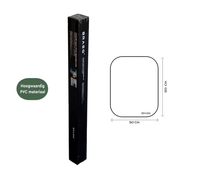 Stoelmat BRASQ PVC 90x120 voor harde vloer