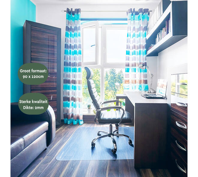 Stoelmat BRASQ PVC 90x120 voor harde vloer
