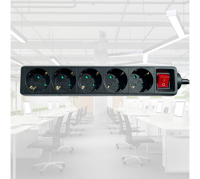 Stekkerdoos BRASQ  4 voudig 1.4 meter zwart