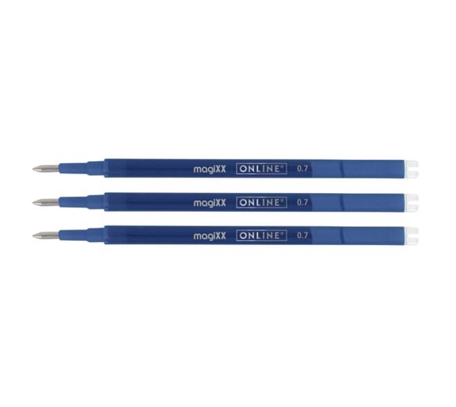 Gelschrijvervulling Online Magixx medium blauw blister à 3 stuks