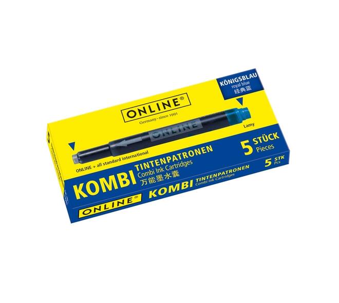 Inktpatroon Online Kombi blauw doos à 5 stuks