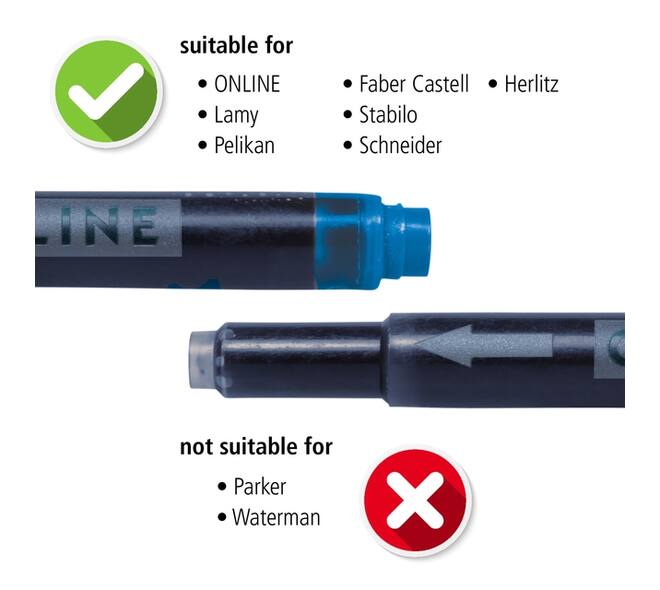 Inktpatroon Online Kombi blauw doos à 5 stuks