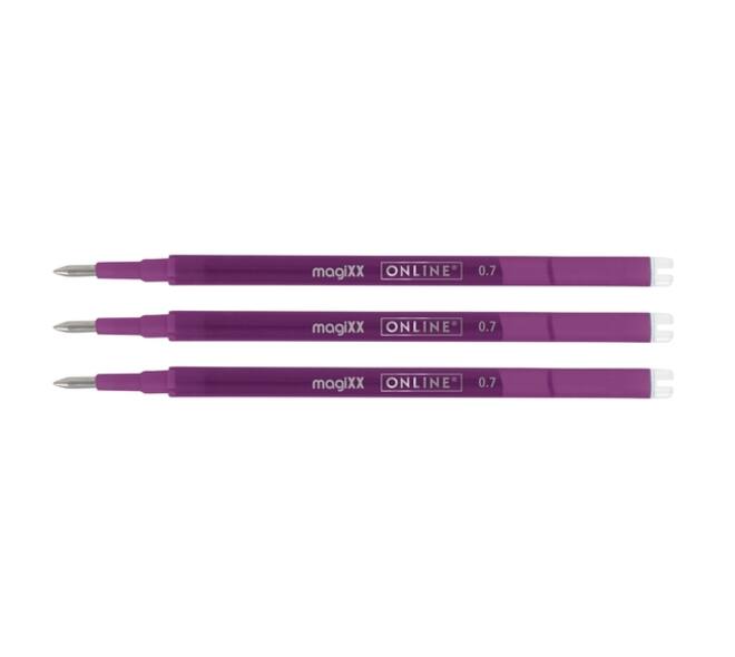 Gelschrijvervulling Online Magixx medium violet blister à 3 stuks
