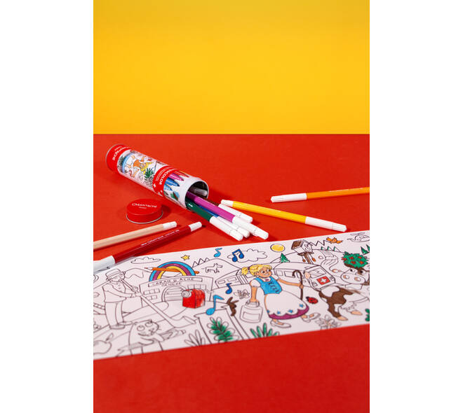 Viltstift Caran d'ache Swisscolor met poster koker à 10 kleuren