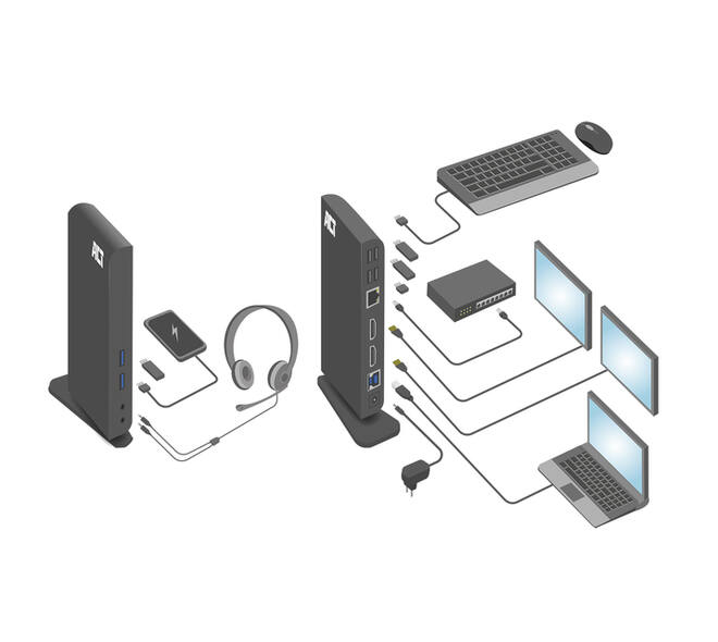 Dockingstation ACT USB-C Dual Monitor met laadpoort