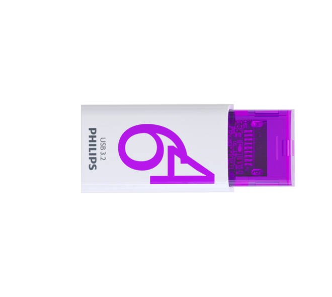 USB stick 3.2 Philips Click USB-C 64GB paars