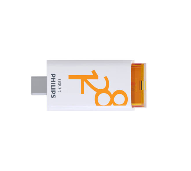 USB stick 3.2 Philips Click USB-C 128GB oranje