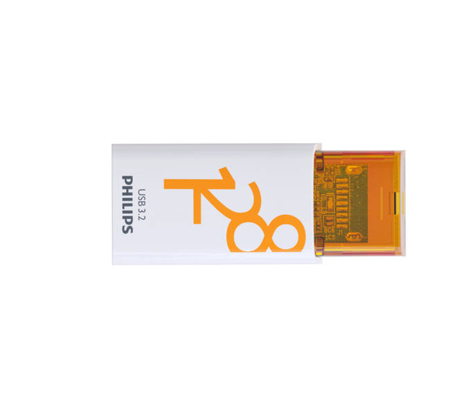 USB stick 3.2 Philips Click USB-C 128GB oranje