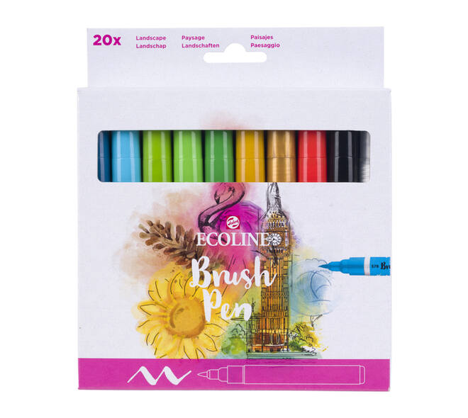 Brushpen Talens Ecoline set à 20 stuks landschap