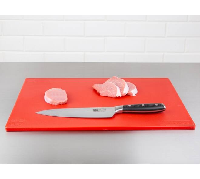 Snijplank Hygiplas LDPE 450x300x10 mm rood