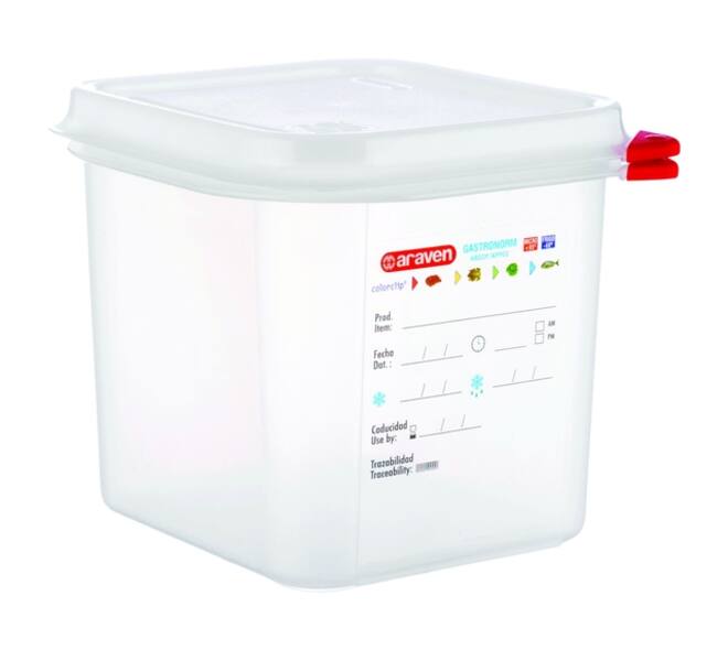 Voedseldoos Araven GN 1/6 met deksel 2600 ml 4 stuks