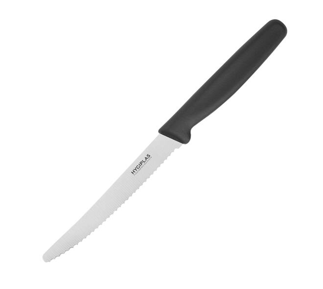 Tomatenmes Hygiplas gekarteld 10cm zwart