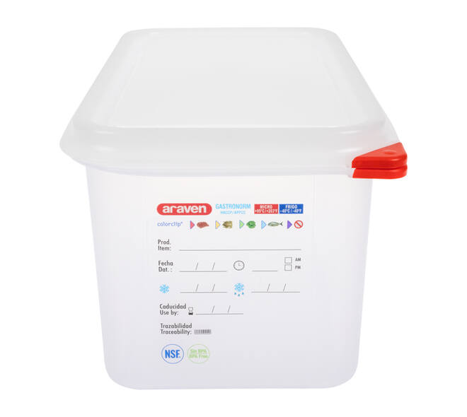 Voedseldoos Araven GN 1/3 met deksel 6 liter 4 stuks