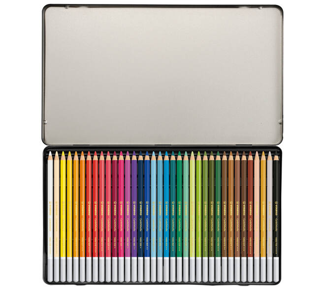 Kleurpotloden STABILO CarbOthello kalkpastel assorti blik à 36 stuks