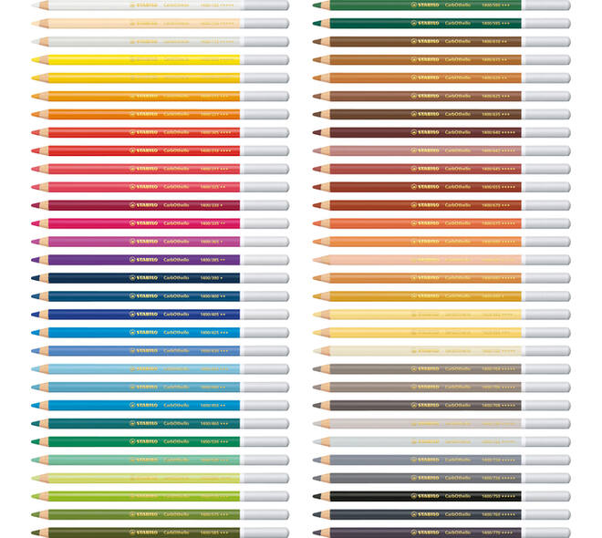 Kleurpotloden STABILO CarbOthello kalkpastel assorti blik à 36 stuks
