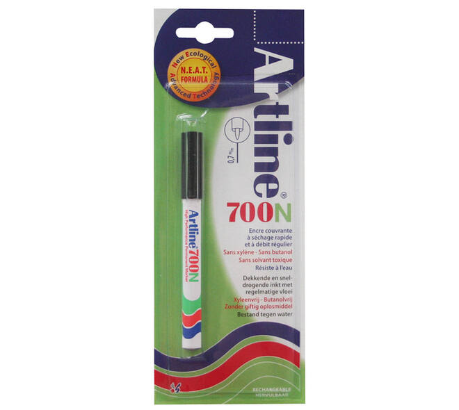 Viltstift Artline 700 rond 0.7mm zwart blister à 1 stuk