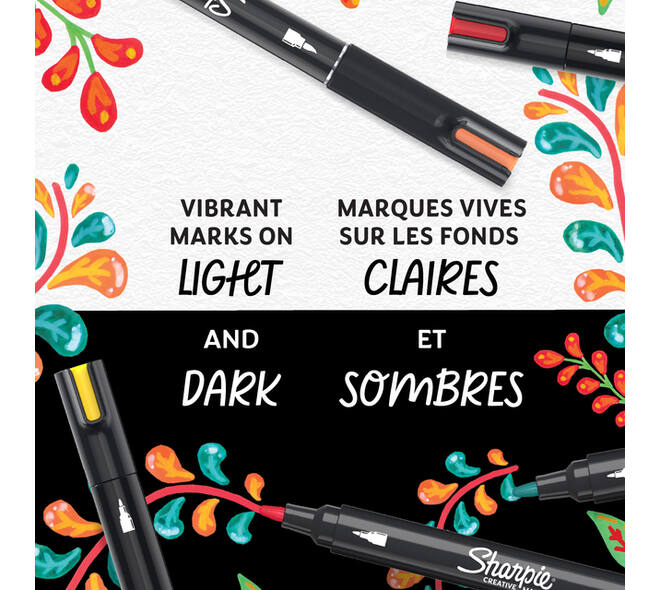 Creatieve marker Sharpie assorti blister à 5 stuks
