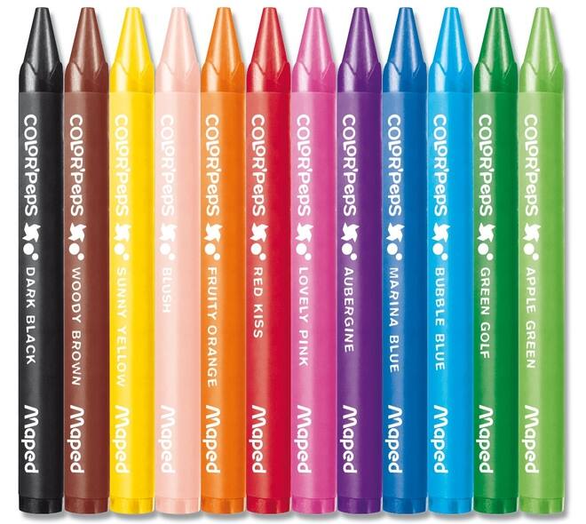 Waskrijt Maped Color'Peps Wax set á 12 kleuren