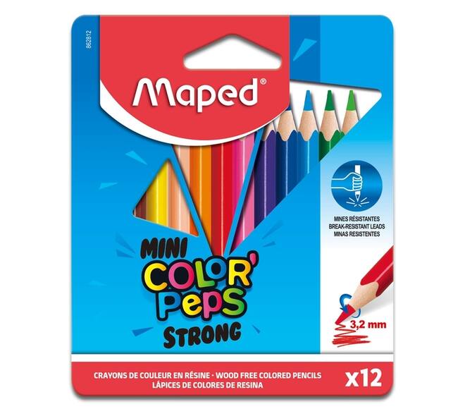 Kleurpotlood Maped Color'Peps Mini Strong set à 12 kleuren