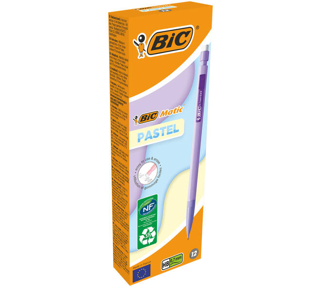 Vulpotlood Bic Matic Pastel HB 0.7mm pastel assorti