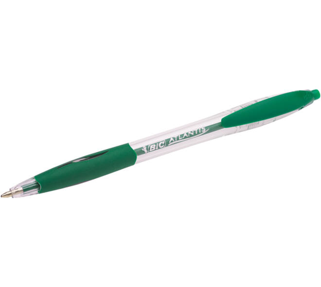 Balpen Bic Atlantis classic grip clic medium groen