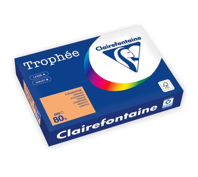 Kopieerpapier Trophée A4 80gr oranje 500 vel