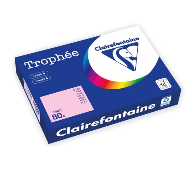 Kopieerpapier Trophée A4 80gr roze 500 vel