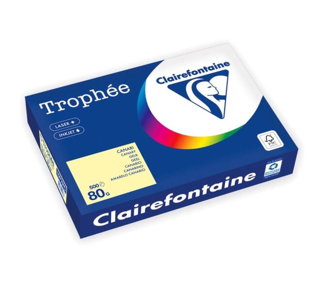 Kopieerpapier Trophée A4 80gr geel 500 vel