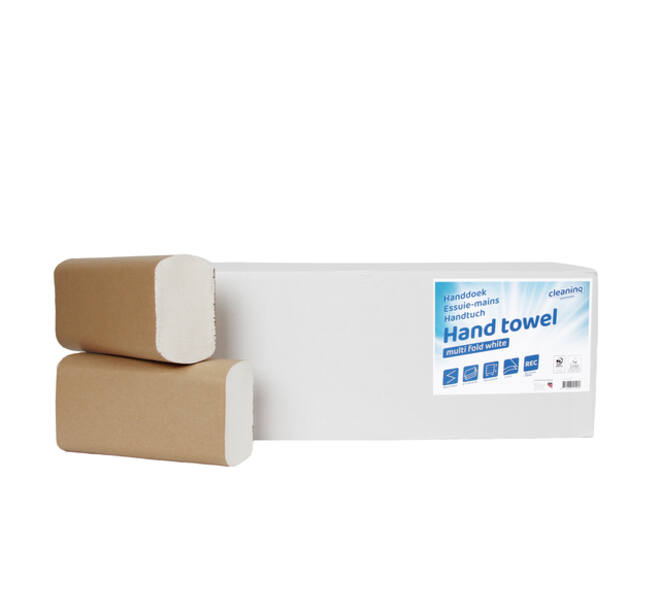 Handdoek Cleaninq H2 i-vouw 2-laags 205x240mm 25x150 vel wit