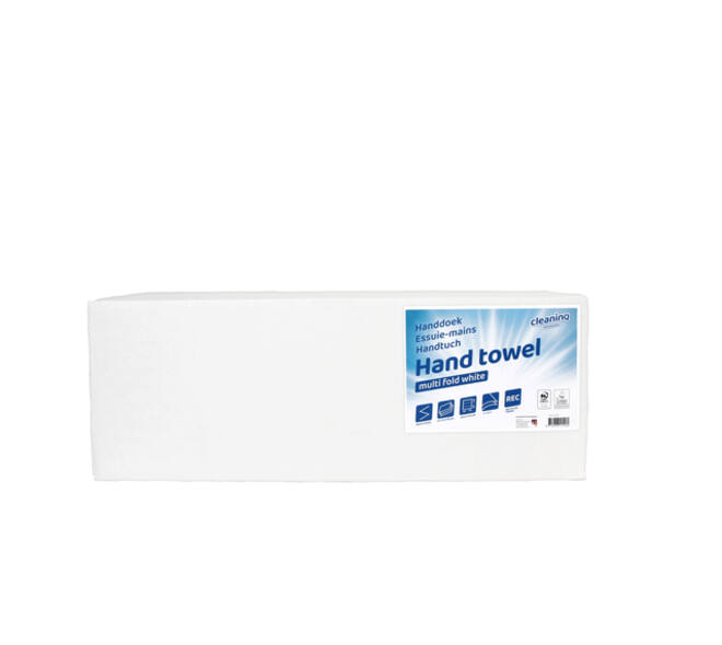 Handdoek Cleaninq H2 i-vouw 2-laags 205x240mm 25x150 vel wit