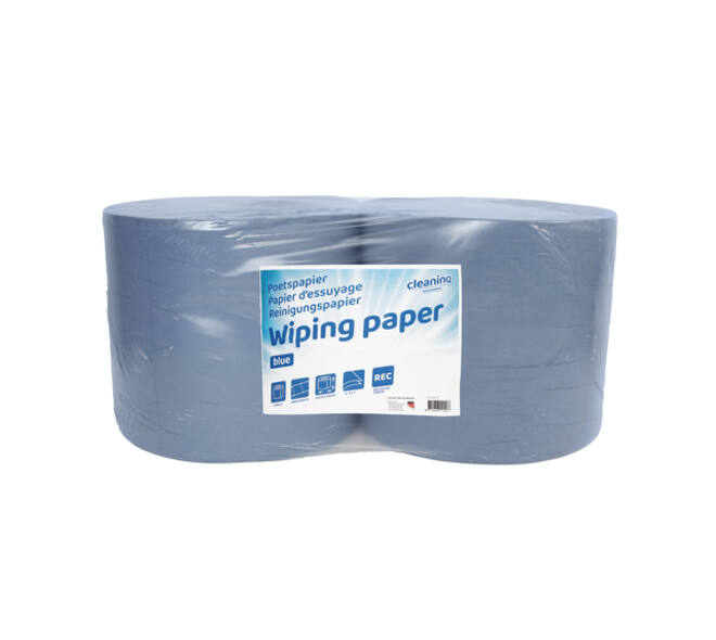 Poetspapier Cleaninq extra groot 2-laags 1000 vel blauw