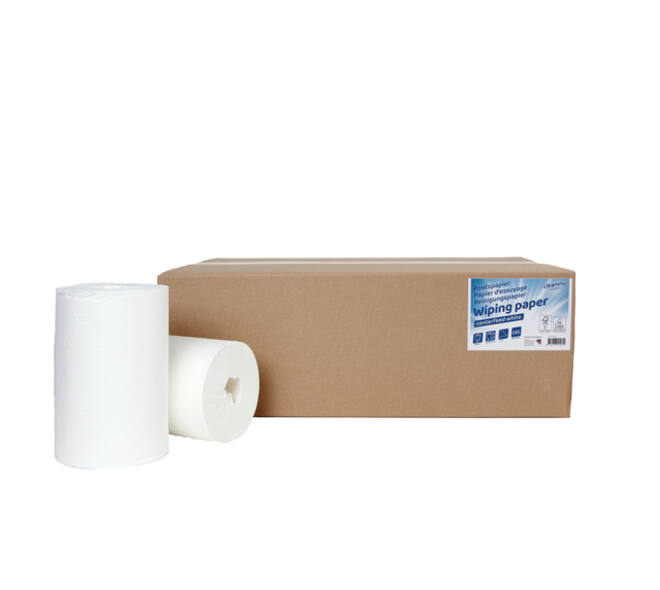 Poetspapier Cleaninq M1 1-laags 12x120m wit