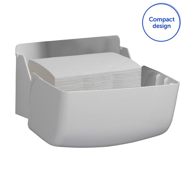 Handdoekdispenser Aquarius voor i-vouw mini wit 6956