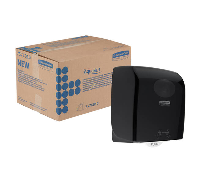 Handdoekroldispenser Aquarius zwart 7376