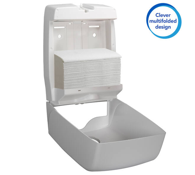 Handdoek Scott m-vouw 1-laags 230x235mm 16x250stuks wit 1804