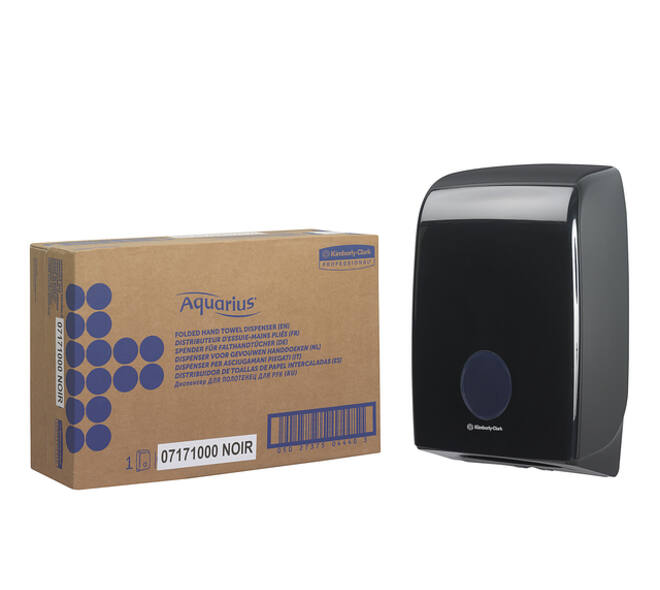Handdoekdispenser Aquarius voor i-vouw zwart 7171
