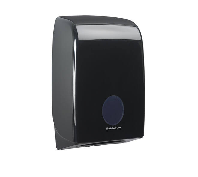 Handdoekdispenser Aquarius voor i-vouw zwart 7171