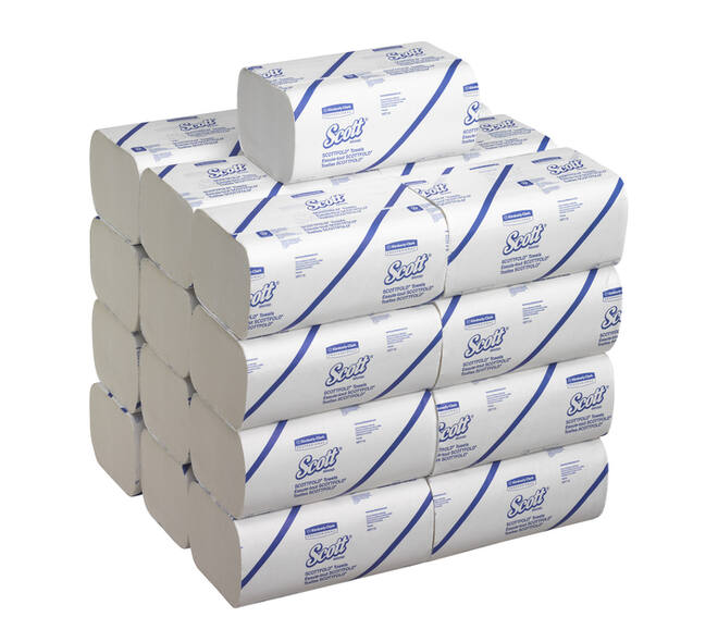 Handdoek Scott i-vouw 1-laags 200x315mm 25x175stuks wit 6633