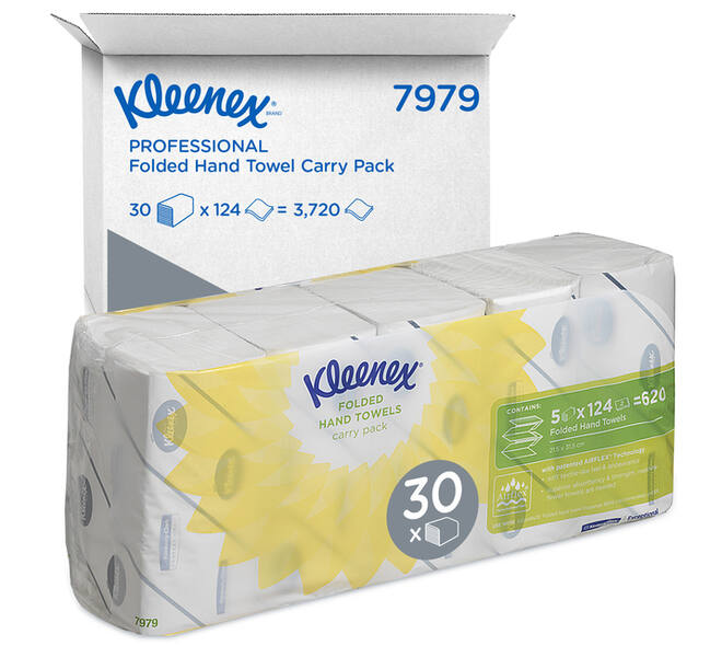 Handdoek Kleenex Ultra i-vouw 2-laags 215x315mm 5x124stuks 7979