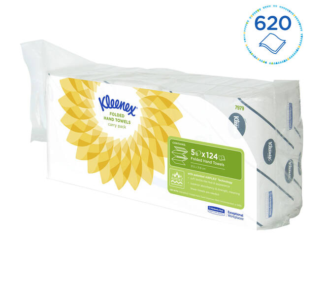 Handdoek Kleenex Ultra i-vouw 2-laags 215x315mm 5x124stuks 7979