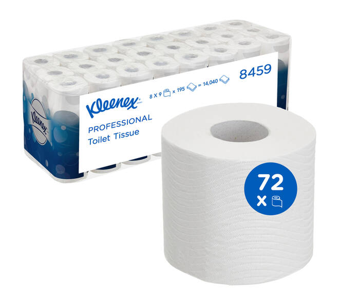 Toiletpapier Kleenex 3-laags 195vel wit 8459