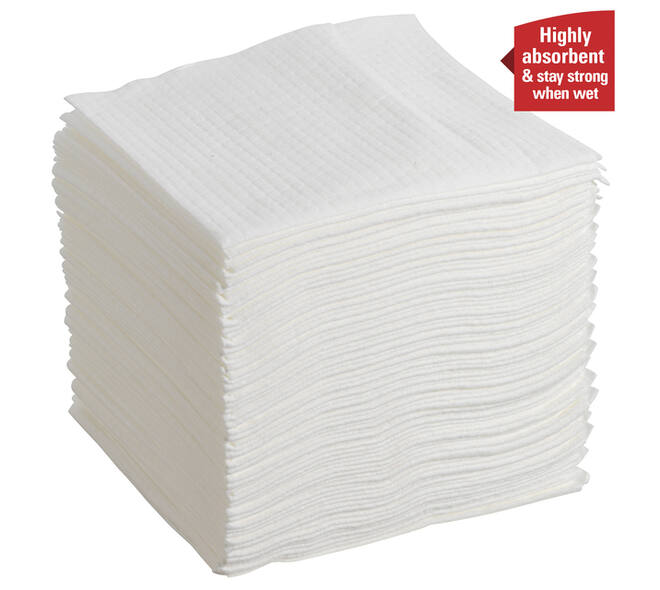 Poetsdoek WypAll X70 PowerClean 305x317mm 12x76vel wit 8387