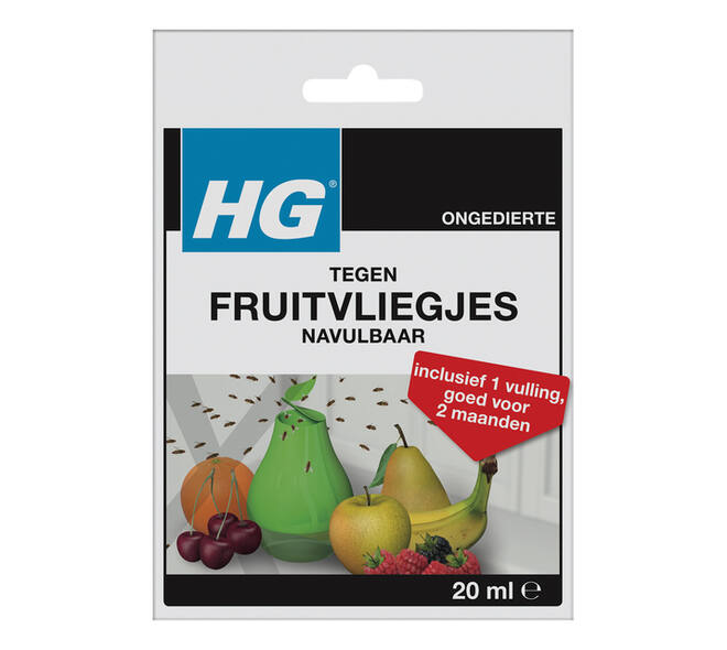 Fruitvliegjesval HG HGX met 1 navulling 20ml
