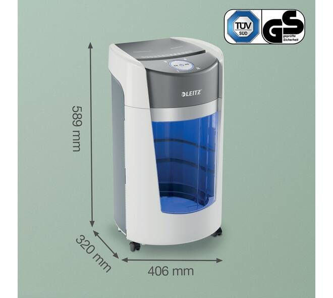 Papiervernietiger Leitz IQ OptiMax 550 Office P5 snippers 2x15mm