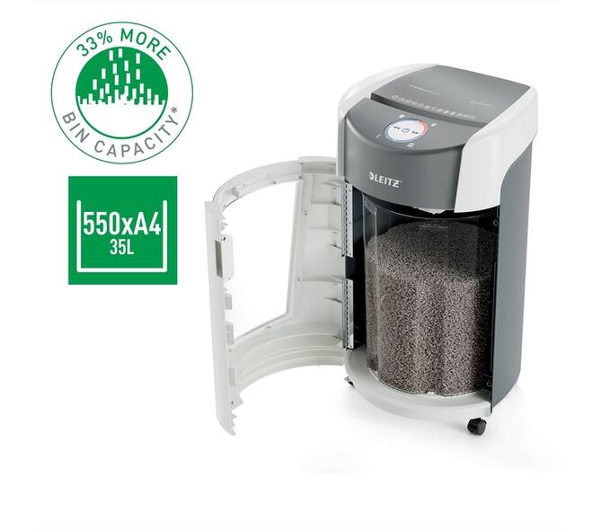 Papiervernietiger Leitz IQ OptiMax 550 Office P5 snippers 2x15mm