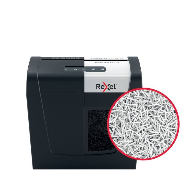 Papiervernietiger Rexel Secure MC3 P5 snippers 2x15mm