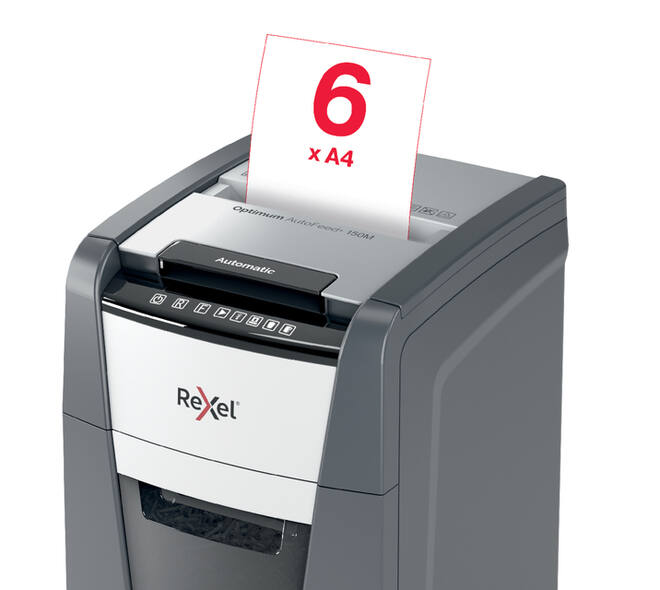 Papiervernietiger Rexel Optimum Auto+ 150M P5 snippers 2x15mm